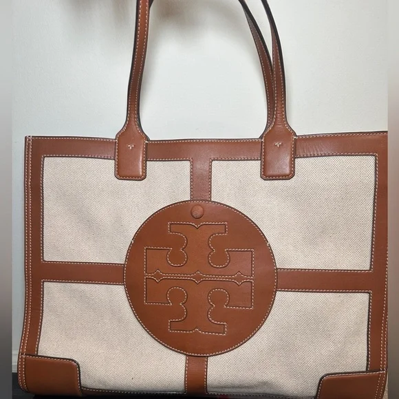 Tory Burch Ella Canvas Quadrant Tote - Picture 3 of 8